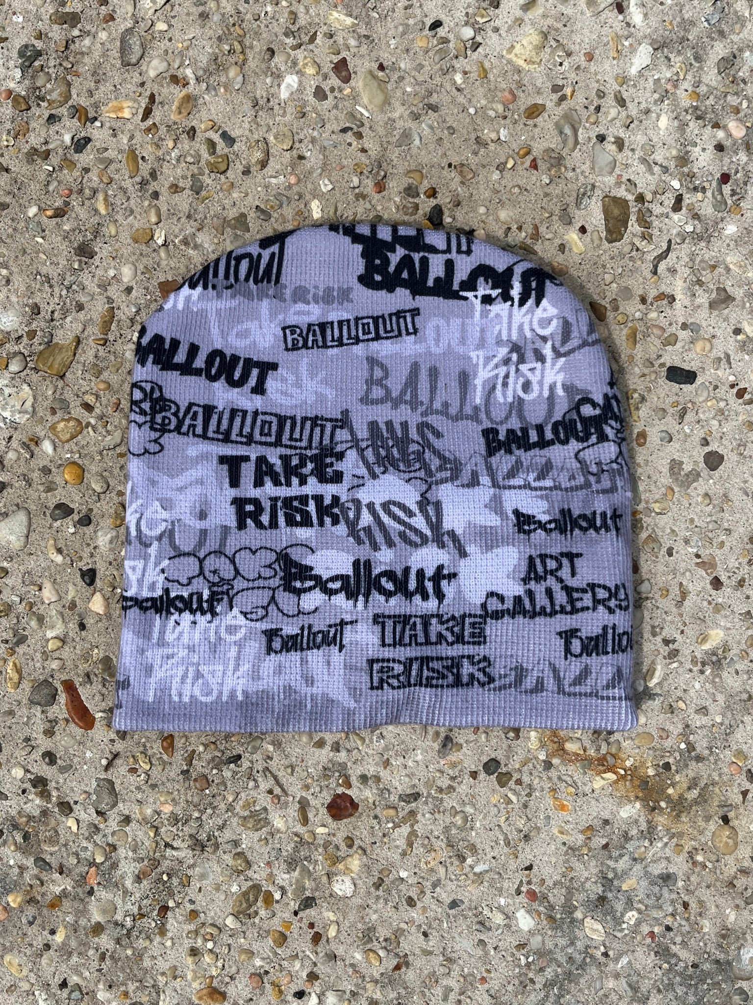 CONCRETE GREY GRAFFITI BEANIE